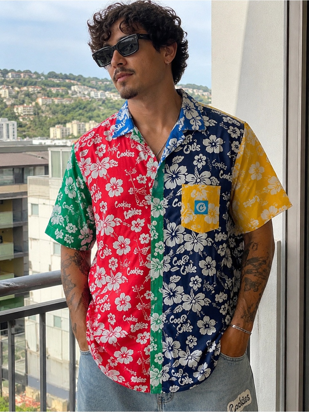 Cookies Hawaiian Button Up Shirt Men’s Size Large 🌺